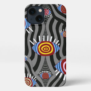 Psychedelisch oogpatroon - Art Phone Case iPhone 13 Hoesje