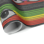 Psychedelisch oogpatroon cadeaupapier (Rol Hoek)