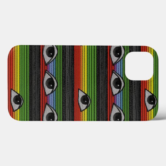 Psychedelisch oogpatroon Case-Mate iPhone case (Achterkant (horizontaal))