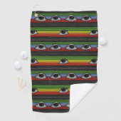 Psychedelisch oogpatroon golfhanddoek (Insitu)