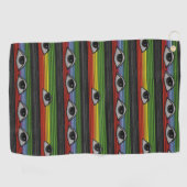Psychedelisch oogpatroon golfhanddoek (Horizontaal)