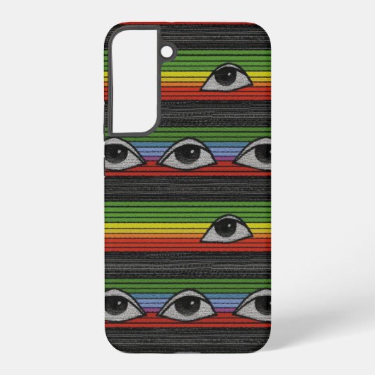 Psychedelisch oogpatroon samsung galaxy hoesje (Achterkant)
