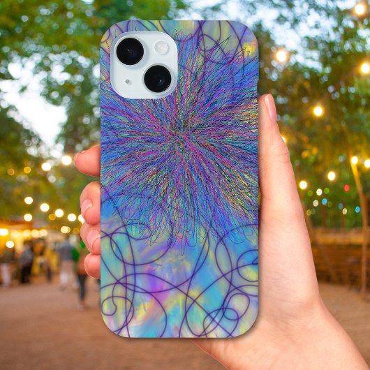 Psychedelisch Paars Roze Funky Kleurrijk Moderne K Case-Mate iPhone Case