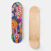 Psychedelisch Patroon Persoonlijk Skateboard (Voorkant)
