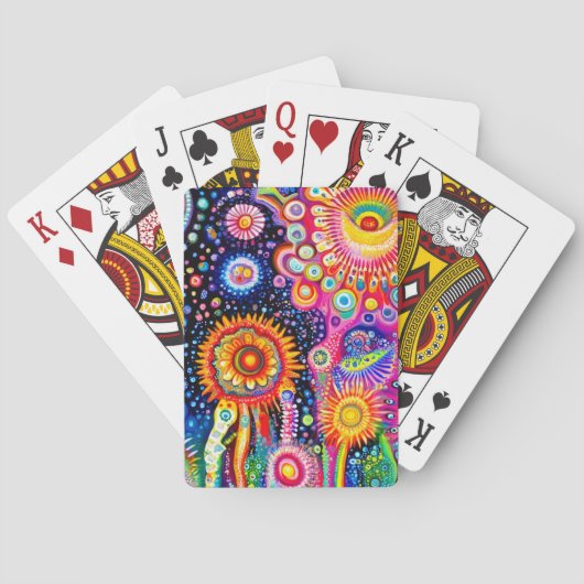 Psychedelisch Patroon Pokerkaarten (Achterkant)