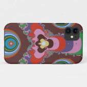 Psychedelisch patroon retro kunst uit de jaren 70 Case-Mate iPhone case (Achterkant (horizontaal))
