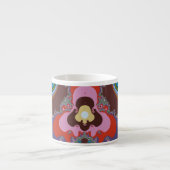 Psychedelisch patroon retro kunst uit de jaren 70 espresso kop (Voorkant)