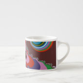 Psychedelisch patroon retro kunst uit de jaren 70 espresso kop (Rechts)