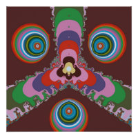 Psychedelisch patroon retro kunst uit de jaren 70