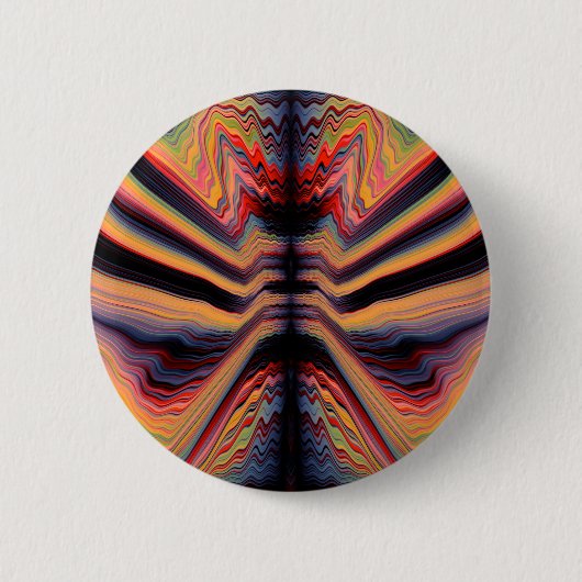 psychedelisch patroon ronde button 5,7 cm (Voorkant)