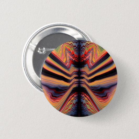 psychedelisch patroon ronde button 5,7 cm (Voorkant /achterkant)