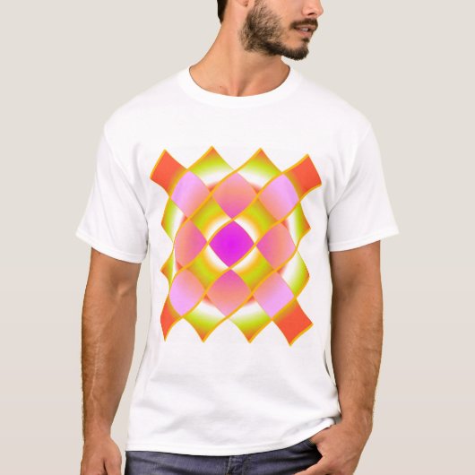 psychedelisch patroon t-shirt (Voorkant)