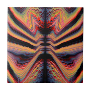 psychedelisch patroon tegeltje