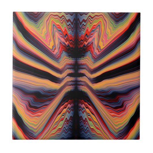  psychedelisch patroon tegeltje (Voorkant)