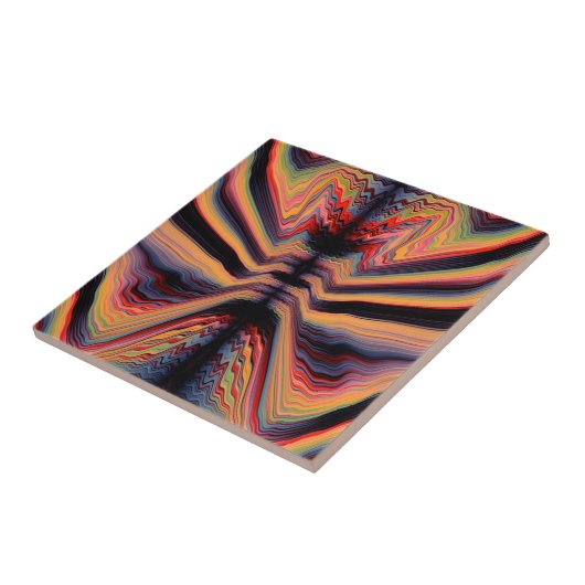  psychedelisch patroon tegeltje (Zijkant)