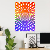 Psychedelisch Poster: Regenboogspiraal Poster (Thuiskantoor)