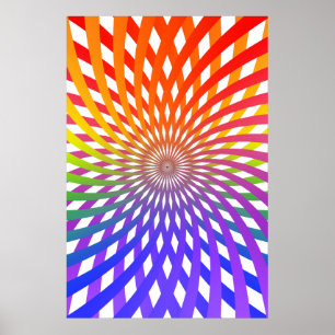 Psychedelisch Poster: Regenboogspiraal Poster