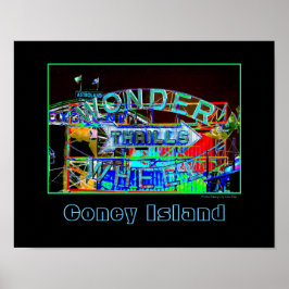 Psychedelisch Poster "Wonder Wheel Thrills"
