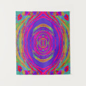 Psychedelisch radiaal patroon wandkleed (Voorkant)