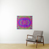 Psychedelisch radiaal patroon wandkleed (In Situ (horizontaal))