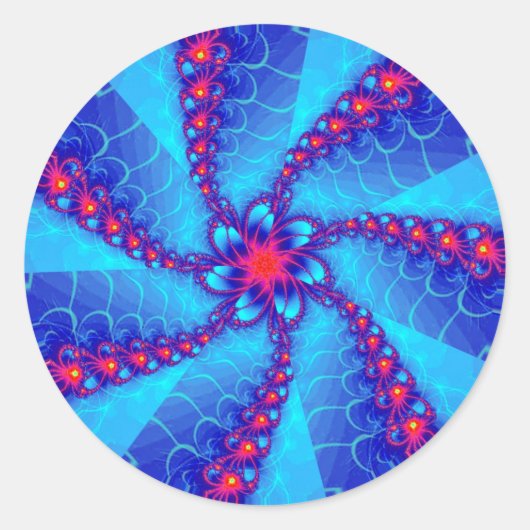 psychedelisch ronde sticker (Voorkant)