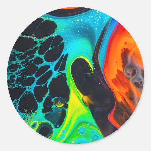 Psychedelisch Ronde Sticker (Voorkant)