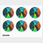 Psychedelisch Ronde Sticker (Vel)
