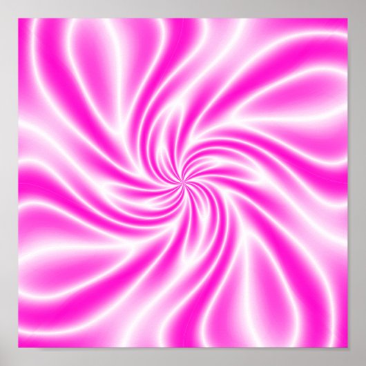 Psychedelisch Roze Werveling Poster (Voorkant)