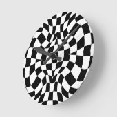 Psychedelisch schaakspel ronde klok (Hoek)