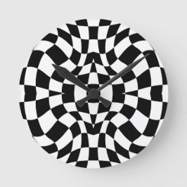Psychedelisch schaakspel ronde klok