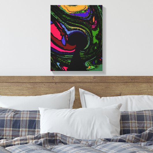 Psychedelisch sleutelgat ~ 24x18 / .75 "dik canvas afdruk (Insitu (Slaapkamer))