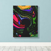 Psychedelisch sleutelgat ~ 24x18 / .75 "dik canvas afdruk (Insitu (Houten vloer))