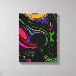 Psychedelisch sleutelgat ~ 24x18 / .75 "dik canvas afdruk