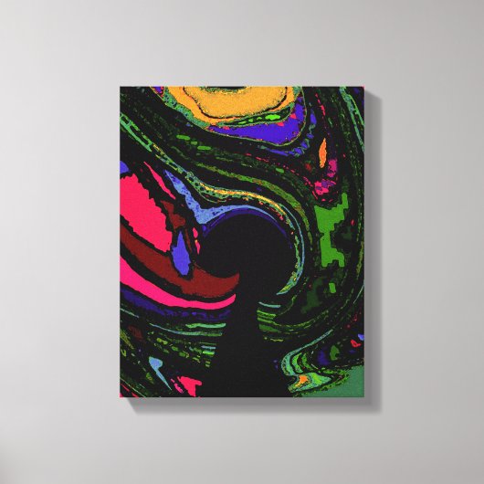 Psychedelisch sleutelgat ~ 24x18 / .75 "dik canvas afdruk (Voorkant)