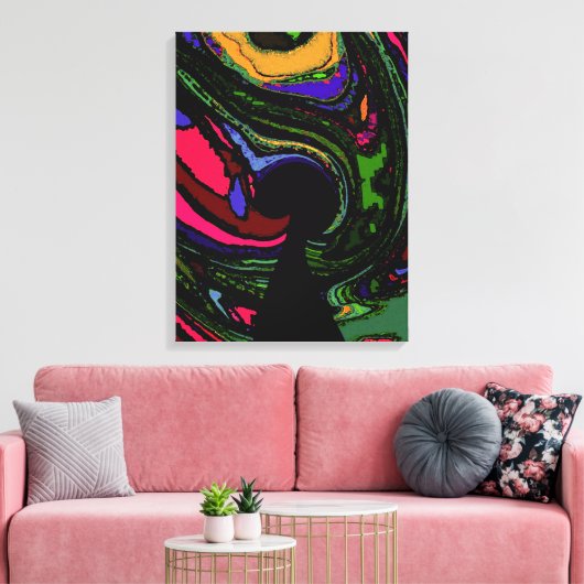 Psychedelisch sleutelgat ~ 24x18.75"Dik verpakt ca Canvas Afdruk (Insitu (Woonkamer))