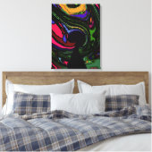Psychedelisch sleutelgat ~ 24x18.75"Dik verpakt ca Canvas Afdruk (Insitu (Slaapkamer))