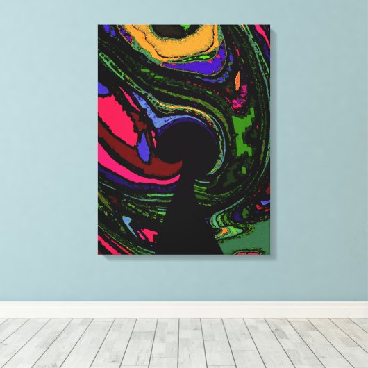 Psychedelisch sleutelgat ~ 24x18.75"Dik verpakt ca Canvas Afdruk (Insitu (Houten vloer))
