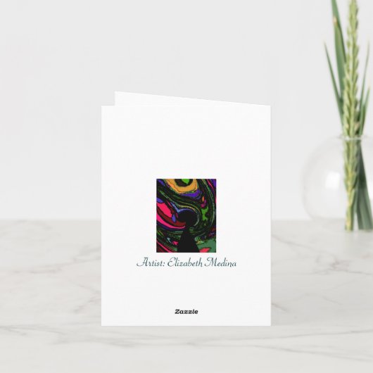 Psychedelisch Sleutelgat Bedankkaart (Achterkant)