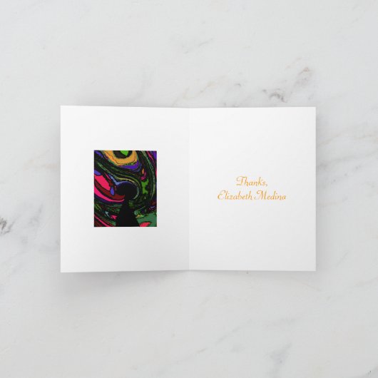 Psychedelisch Sleutelgat Bedankkaart (Binnen)