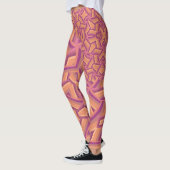 Psychedelisch stervormig patroon – Groovy roze & o Leggings (Links)