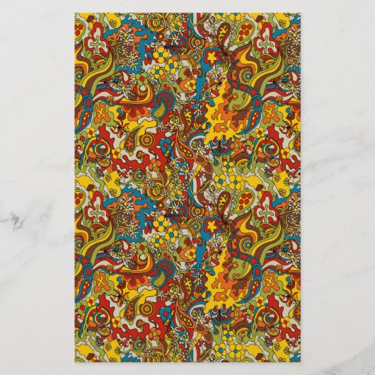 psychedelisch stromingsplakboek, matte briefpapier (Voorkant)