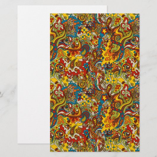 psychedelisch stromingsplakboek, matte briefpapier (Voorkant / Achterkant)