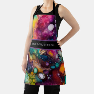 Psychedelisch surrealistisch Waterverf patroon Schort