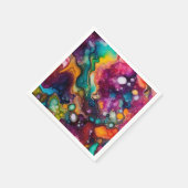 Psychedelisch surrealistisch Waterverf patroon Servet (Hoek)