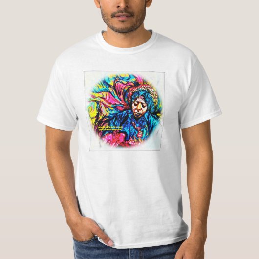 Psychedelisch T-shirt door F.Bizo White (Voorkant)