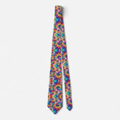 Psychedelisch Tie-Dye Bloemmotief Stropdas (Voorkant)