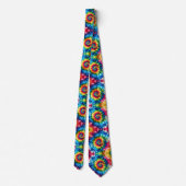 Psychedelisch Tie-Dye Patroon Stropdas (Achterkant)