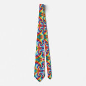 Psychedelisch Tie-Dye Patroon Stropdas (Voorkant)