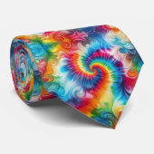 Psychedelisch Tie-Dye Patroon Stropdas (Opgerold)
