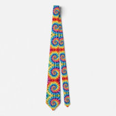 Psychedelisch Tie-Dye Patroon Stropdas (Voorkant)